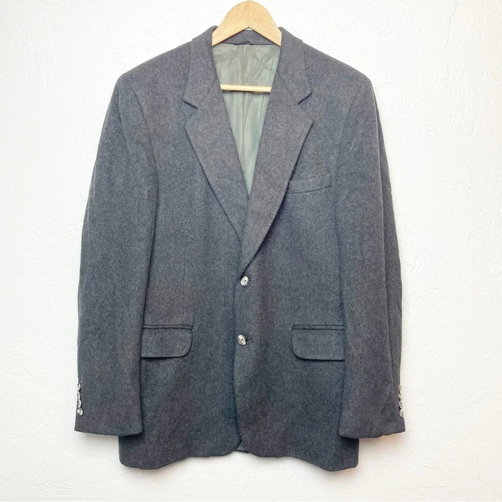 DiBenedetto Cashmere Wool Blend Grey Blazer Sport Coat Men's 42R
